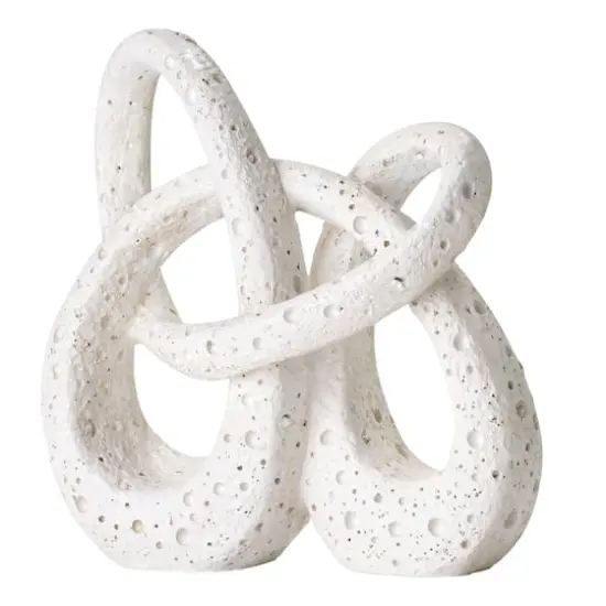 American Art Decor Moonscape Resin Table Top Knot Decor - 8" x 8.25" {1}