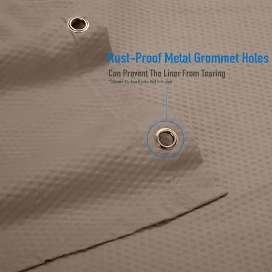 Bath Bliss Microfiber Soft Touch Diamond Design Shower Curtain Liner Taupe {6}