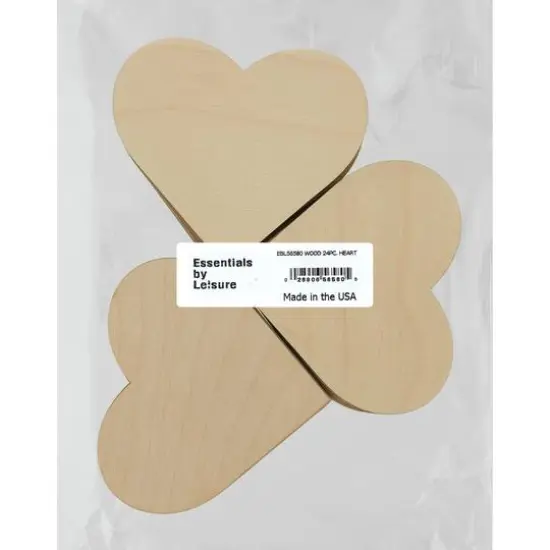Essentials by Leisure Arts Flat Wood Heart, 24ct. {1}