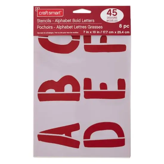 3" Bold Letters Alphabet Stencils by Craft Smart&reg; {3}