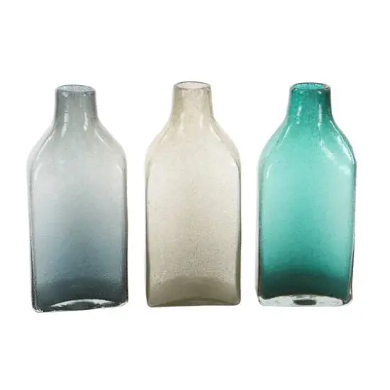 CosmoLiving by Cosmopolitan Multi Colored Coastal Glass Vase Set {6}