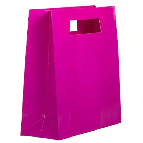 JAM Paper Large Heavy Duty Rectangle Handle Gift Bags, 3ct. Hot Pink {5}