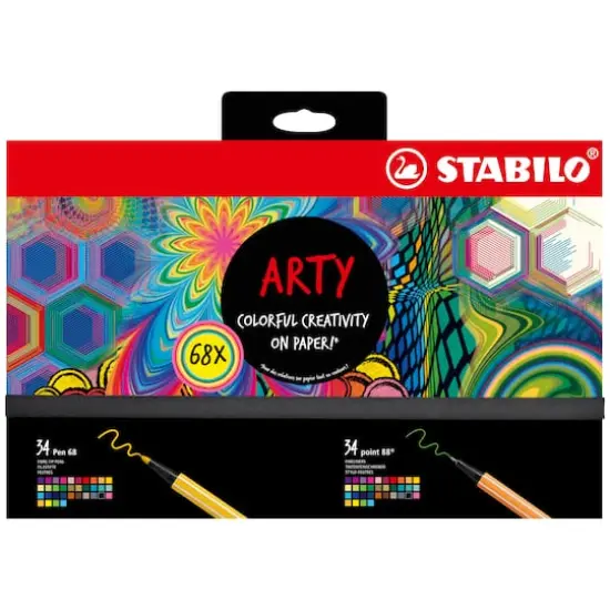 STABILO&reg; 68-Piece ARTY 34 point 88 & 34 Pen 68 Hero Set {4}