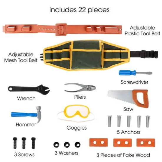 Toy Time Kids Handyman Tool Belt Set {4}