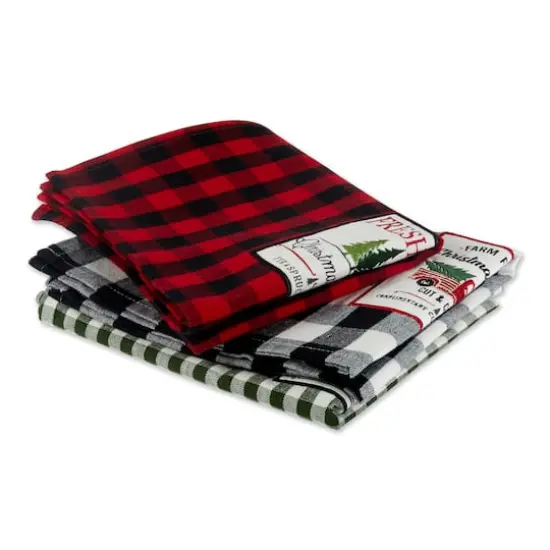 DII&reg; Christmas Tree Farm Embellished Dishtowels Set {9}