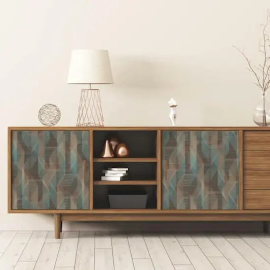 RoomMates Bohemian Medallion Peel & Stick Wallpaper Tan and Blue {5}