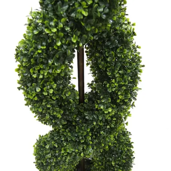 5ft. Green Boxwood Double Spiral Topiary Tree {4}