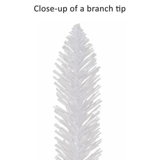 7ft. Pre-Lit White Carson Artificial Pine Christmas Tree, Clear Lights {7}