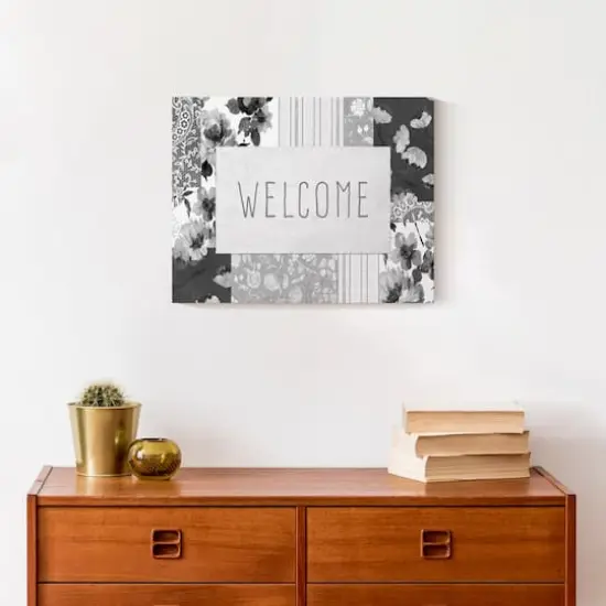 Spring Floral Patchwork 1 11" x 14" Canvas Wall Art {5}