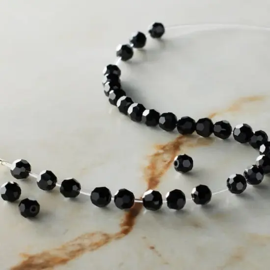 Preciosa Glass Crystal Round Beads, 4mm by Bead Landing&trade; Jet {3}