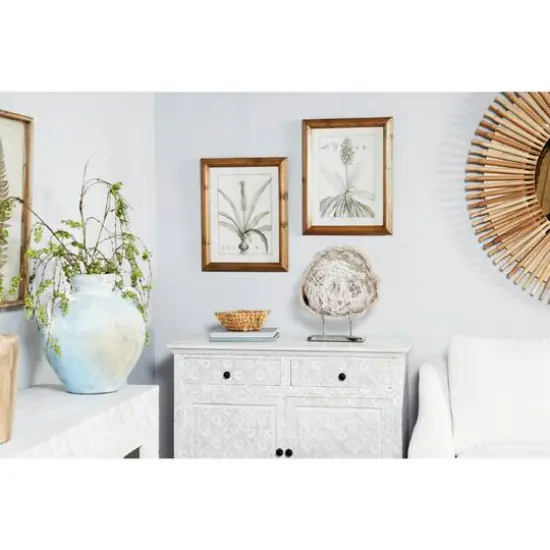 Brown & Cream Vintage Botanical Framed Wall Art Set {6}