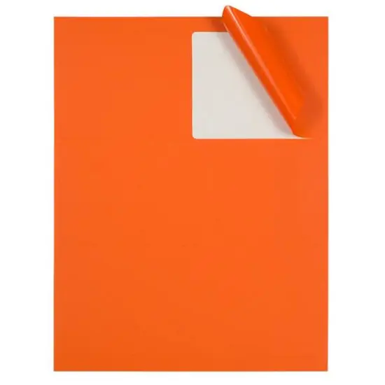JAM Paper Adhesive Shipping Labels, 3.33" x 4" Orange {5}
