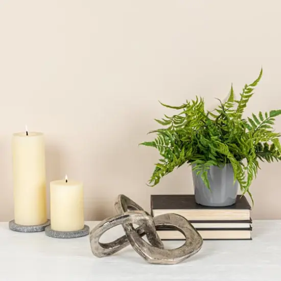 Hello Honey® 9" Cast Metal Knot Figurine Antique Nickel Finish {3}