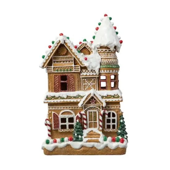 Glitzhome&reg; 12" Light-Up Gingerbread House Table D&eacute;cor {7}