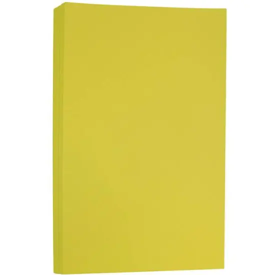 JAM Paper Matte 8.5" x 14" 28lb. Paper, 50 Sheets Chartreuse {1}