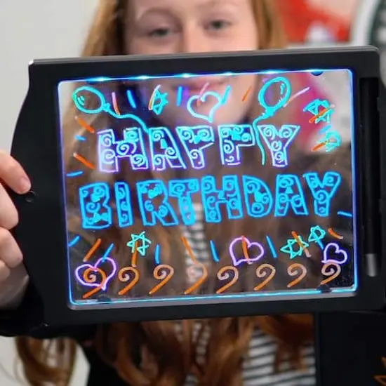 Marvin's Magic Black Glow Art Neon Effect Drawing Board {4}