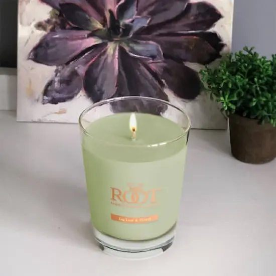 Root Candles 10.5oz. Large Scented Honeycomb Veriglass Jar Candle Tea Leaf and Honey {3}