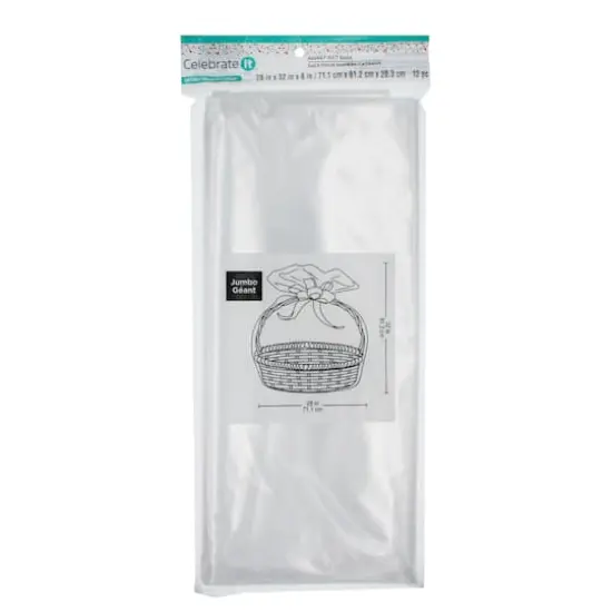 Jumbo Clear Basket Gift Bags by Celebrate It&trade;, 12ct. {1}