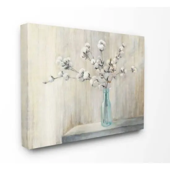 Stupell Industries Beautiful Cotton Flower Canvas Wall Art {1}