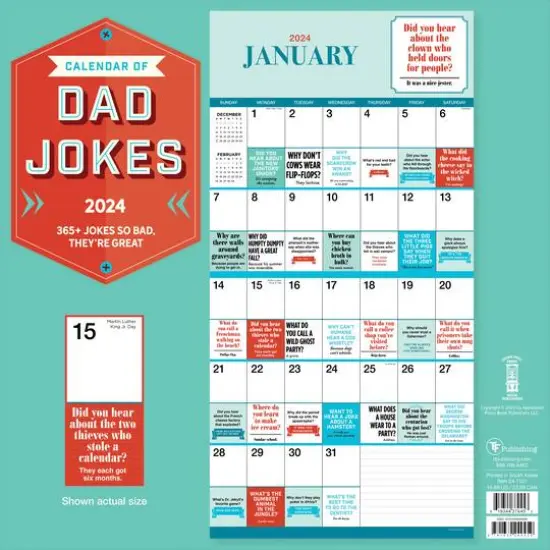 TF Publishing 2024 Dad Jokes Wall Calendar {3}