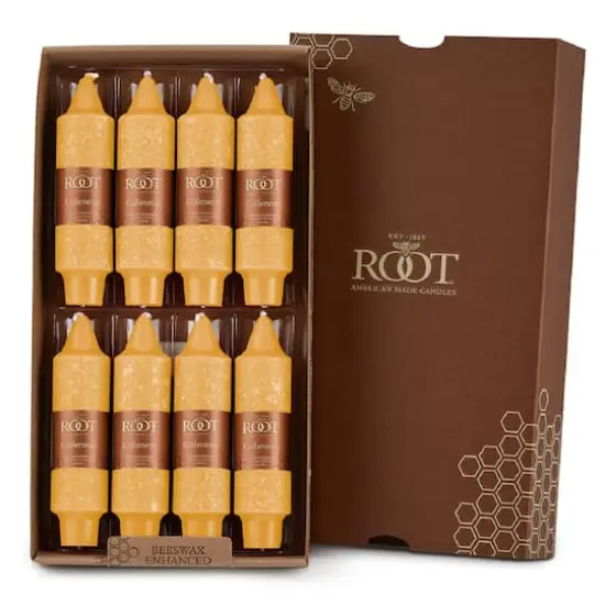 Root Candles 5" Unscented Timberline&trade; Collenette Taper Candles, 8ct. Butterscotch {1}