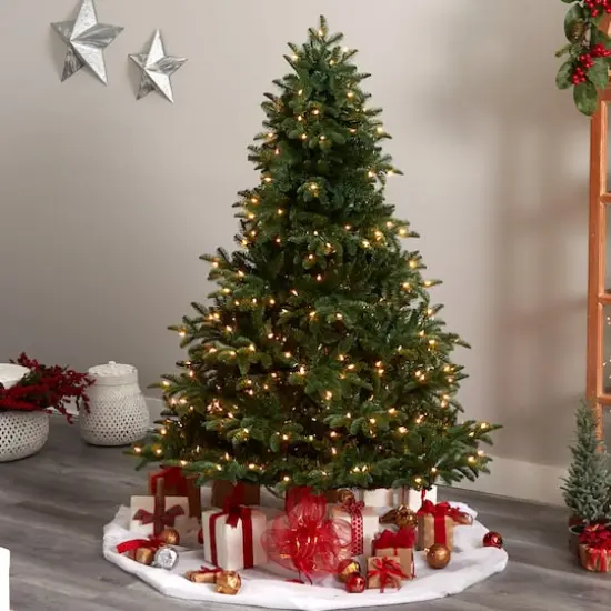 6ft. Pre-Lit South Carolina Spruce Artificial Christmas Tree, Clear Lights {3}