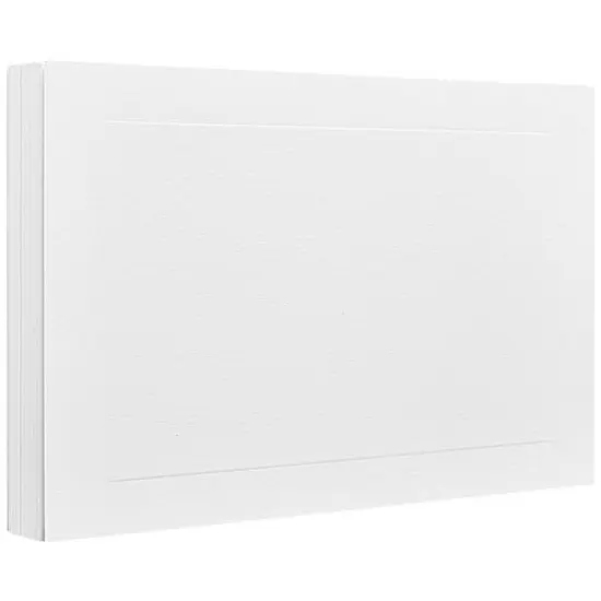 JAM Paper 5" x 7" White Panel Blank Flat Note Cards {3}