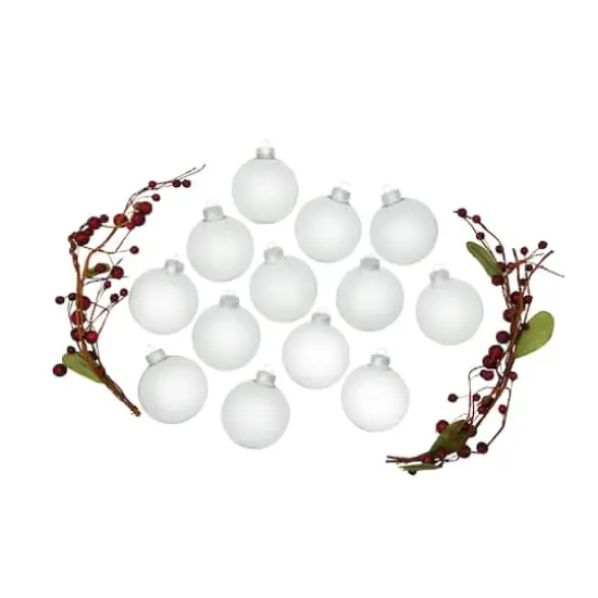 Whitehurst 12ct. 3" Clear Glass Ball Ornaments {4}