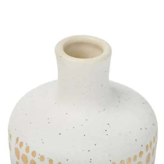 Hello Honey&reg; Stoneware Vases with Gold Pattern Set Taupe {9}