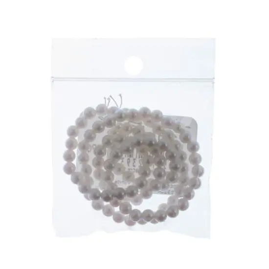 Preciosa Maxima 4mm Pearlescent Glass Nacre Pearls, 100ct. Pearlescent White {3}