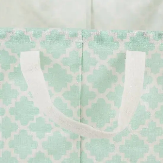 DII&reg; Extra Large Lattice PE-Coated Cotton Polyester Laundry Bin, 2ct. Aqua {5}