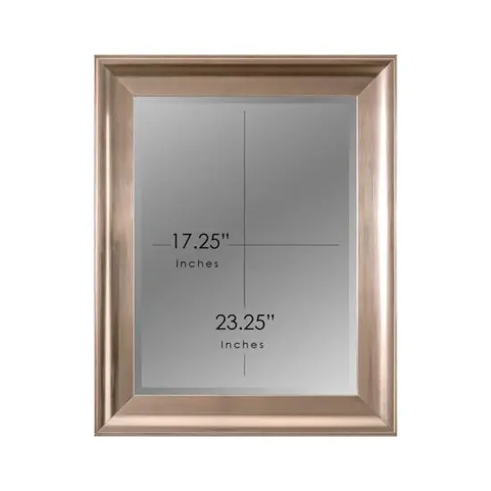 Head West Traditional Brushed Nickel Framed Wall Vanity Mirror - 24" x 30" {7}