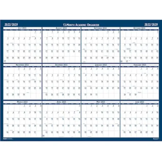 18" x 24" Laminated Reversible Academic Wall Calendar  {4}