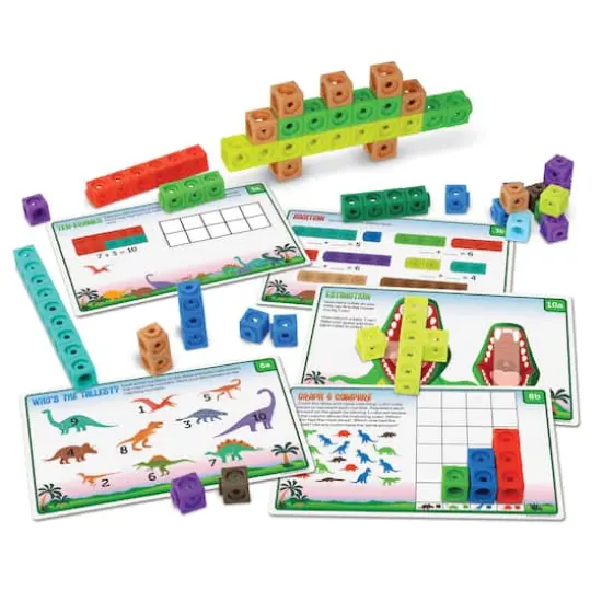 Learning Resources Mathlink Cubes Kindergarten Math Activity Set: Dino Time! {1}
