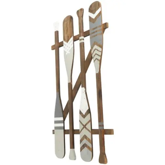 Gray Arrow & Stripe Patterned Wood Paddle Wall D&eacute;cor {5}