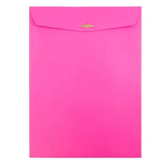 JAM Paper 9" x 12" Ultra Fuchsia Hot Pink Clasp Closure Catalog Envelopes, 100ct. {3}
