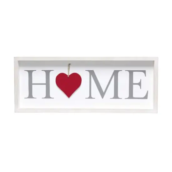 Elegant Designs Interchangeable Symbol Home Framed Sign White Wash {3}