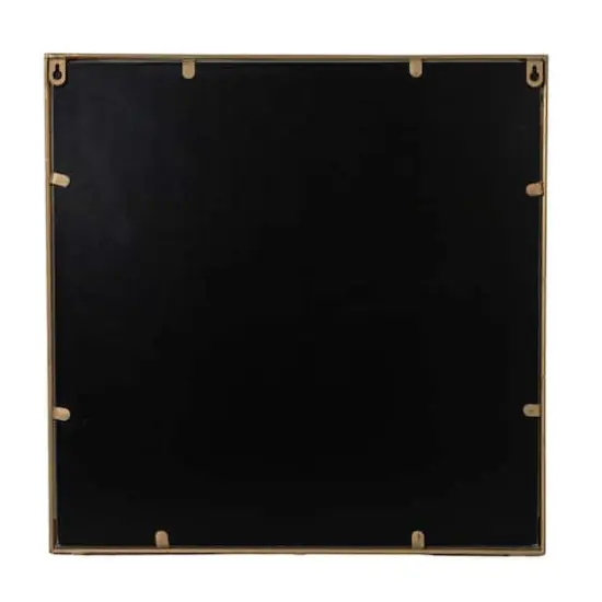 Hello Honey® 20" Gold Metal Wall Mirror with Reclaimed Wood Base {8}