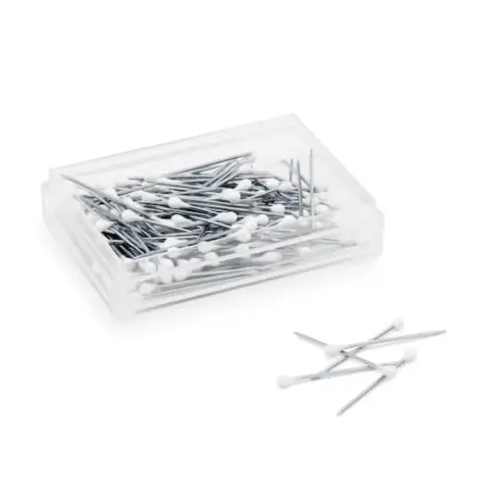 Dritz® 3/4" White Dipped Head Appliqué Pins With Reusable Storage Box, 150ct. {4}