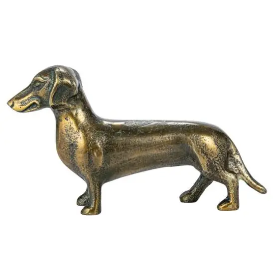 Hello Honey&reg; 6.5" Antique Brass Dachshund Cast Aluminum Tabletop D&eacute;cor {7}