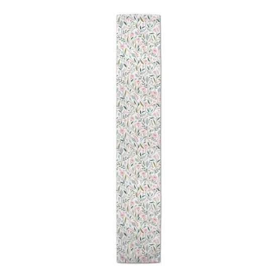 90" Pastel Floral Pattern Poly Twill Table Runner {1}
