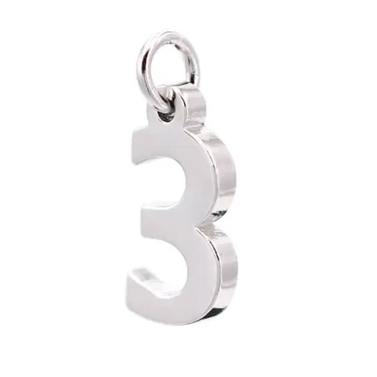 Sterling Silver Number Charm by Bead Landing&trade; 3 {5}