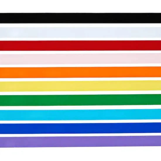 3/8" x 2yd. Primary Colors Satin Value Pack Ribbon by Celebrate It&reg; {4}