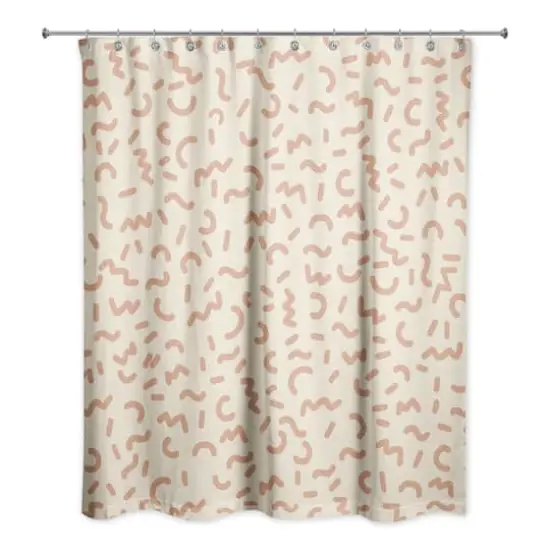 Funky Squiggles 71" x 74" Shower Curtain {1}
