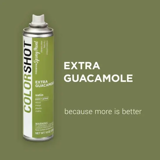 COLORSHOT&reg; Premium Satin Spray Paint Extra Guacamole {4}