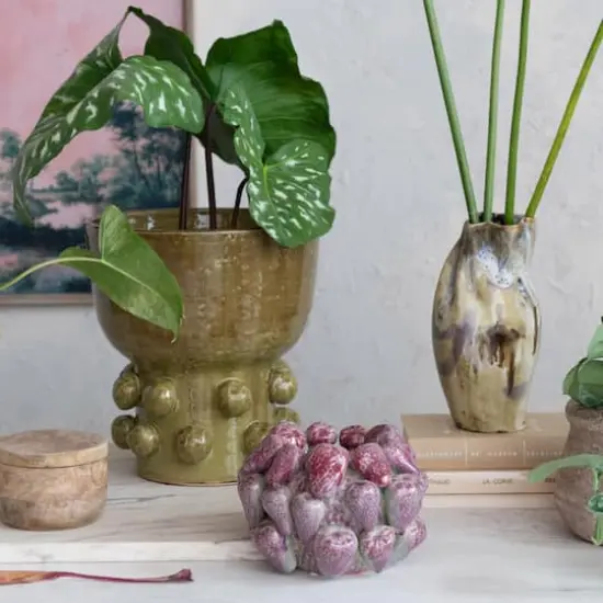 Hello Honey® 5.25" Berry Delight 3D Strawberry Stoneware Planter Vase {4}