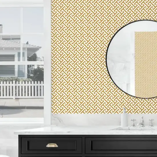 Surface Style Cross Section Peel & Stick Wallpaper Golden {3}