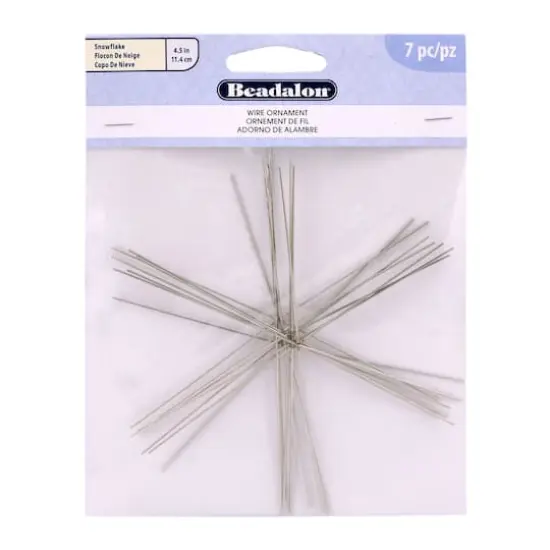 Beadalon&reg; 7ct. 4.5" Wire Snowflake Ornament Forms {1}