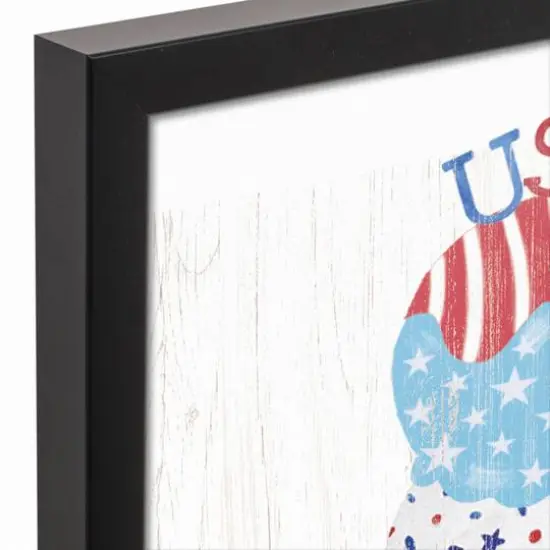 Sweet Land of Liberty Ice Cream Black Framed Canvas {4}