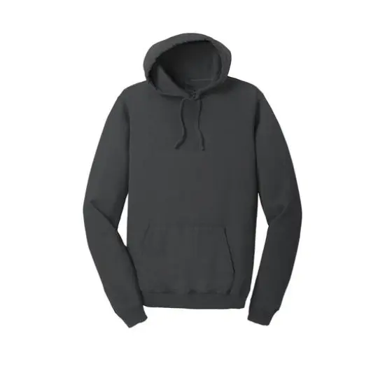 Port & Company&reg; Beach Wash Garment-Dyed Pullover Hooded Adult Sweatshirt Coal {1}